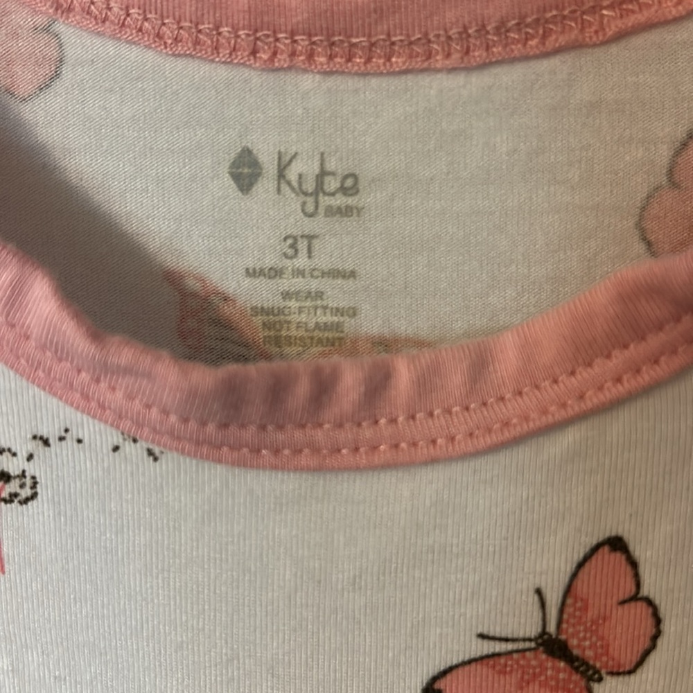Kyte BABY Pink and White Butterfly One Piece - Picture 3 of 7